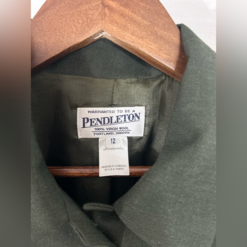 Pendleton Knockabout Dark Green Jacket Blazer 100… - image 5